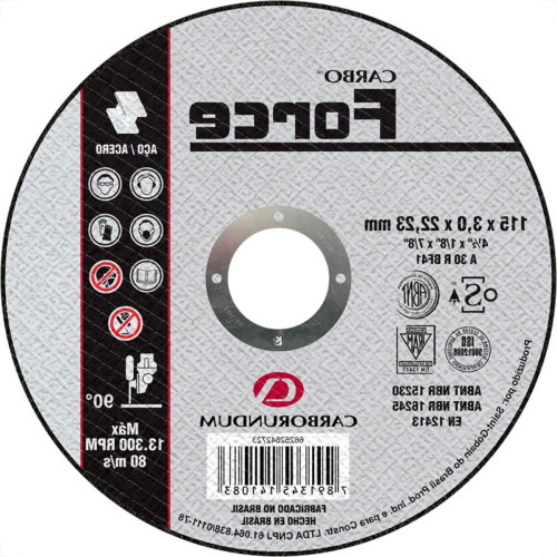 Disco De Corte Para Ferro Carborundum 4.1/2 X 1/8 X 7/8 Disco De Corte Para Ferro Carborundum 4.1/2 X 1/8 X 7/8