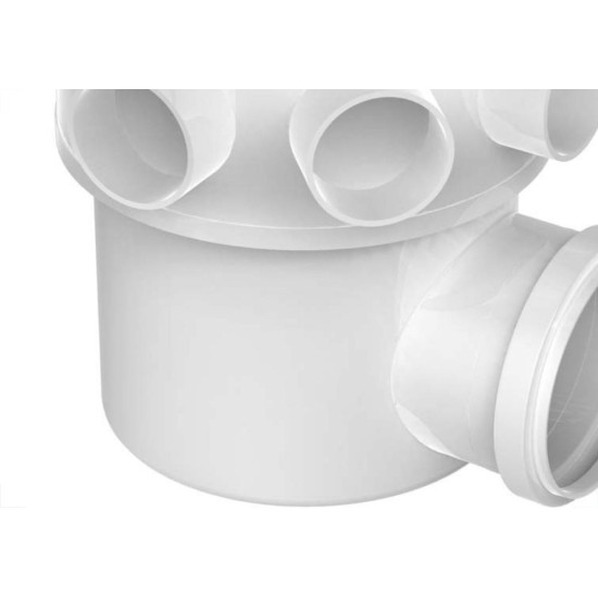 Corpo Caixa Sifonada Tigre 10 X 14 X 50 Redonda Com Grelha Girafacil 5 Entradas 