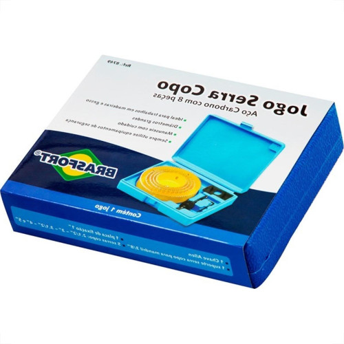 Serra Copo Aco Carbono Brasfort 2.1/2 A 5'' 8 Pecas 8749 Serra Copo Aco Carbono Brasfort 2.1/2 A 5'' 8 Pecas 8749