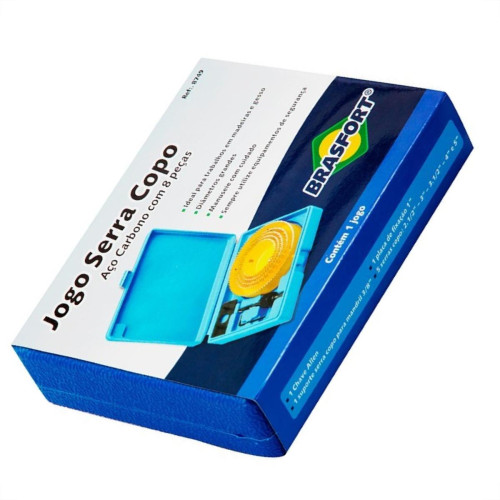 Serra Copo Aco Carbono Brasfort 2.1/2 A 5'' 8 Pecas 8749 Serra Copo Aco Carbono Brasfort 2.1/2 A 5'' 8 Pecas 8749