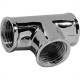 Tee Latao Metais Rei 1/2'' Rosca Rosca Cromado 10076 Tee Latao Metais Rei 1/2'' Rosca Rosca Cromado 10076