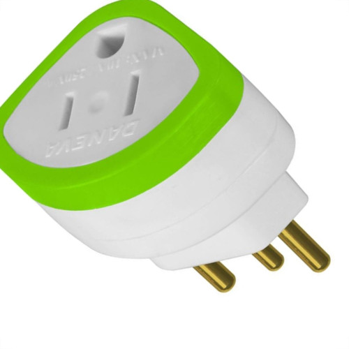 Pino Adaptador (Entrada =3 Redondo/Saida =2 Chato+Redondo) Daneva 10A Branco Dn1630 - Kit C/12 Pino Adaptador (Entrada =3 Redondo/Saida =2 Chato+Redondo) Daneva 10A Branco Dn1630 - Kit C/12