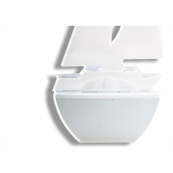 Abajur Noturno Brasfort Led Barco 127V Azul 8518