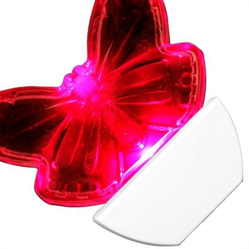 Abajur Noturno Brasfort Led Borboleta 127V Rosa 8855