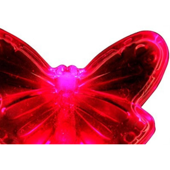 Abajur Noturno Brasfort Led Borboleta 127V Rosa 8855