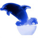 Abajour Noturno Brasfort Led Golfinho 127V Azul 8667 Abajour Noturno Brasfort Led Golfinho 127V Azul 8667