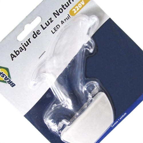 Abajour Noturno Brasfort Led Golfinho 220V Azul 8672 Abajour Noturno Brasfort Led Golfinho 220V Azul 8672