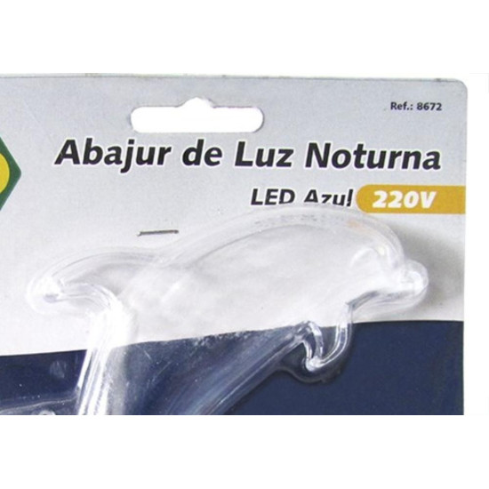 Abajour Noturno Brasfort Led Golfinho 220V Azul 8672 Abajour Noturno Brasfort Led Golfinho 220V Azul 8672
