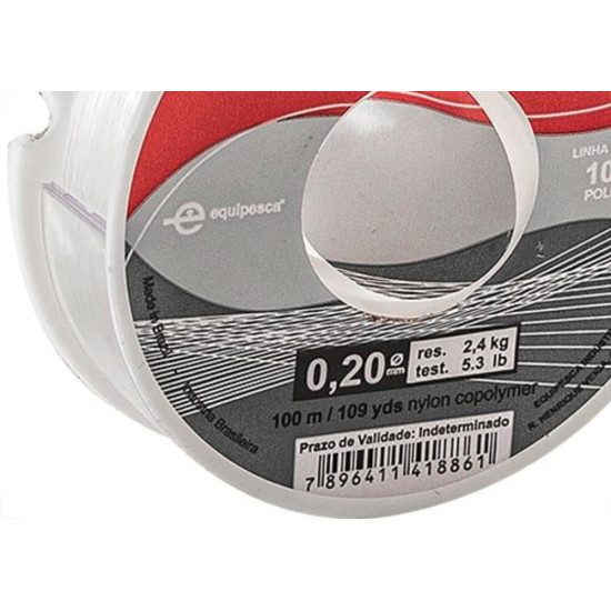 Linha Pesca Ekilon Branca 0,20Mm X 100M 47001 - Kit C/20 Linha Pesca Ekilon Branca 0,20Mm X 100M 47001 - Kit C/20