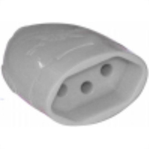 Pino Femea 2 Polos+Terra Daneva 20A Cinza Dn1608 - Kit C/12 Pino Femea 2 Polos+Terra Daneva 20A Cinza Dn1608 - Kit C/12