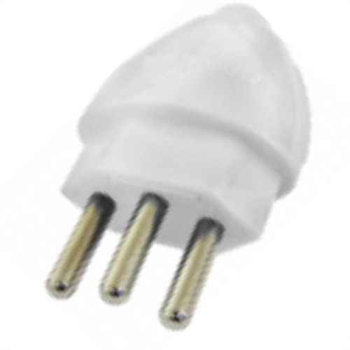 Pino Macho 2 Polos+Terra Daneva 20A Branco Dn1616 - Kit C/12 Pino Macho 2 Polos+Terra Daneva 20A Branco Dn1616 - Kit C/12
