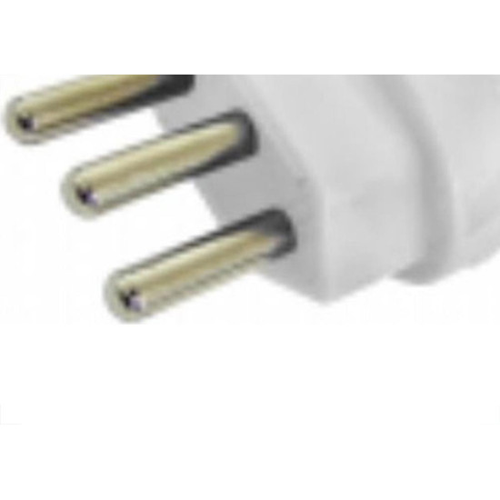 Pino Macho 2 Polos+Terra Daneva 20A Branco Dn1616 - Kit C/12 Pino Macho 2 Polos+Terra Daneva 20A Branco Dn1616 - Kit C/12