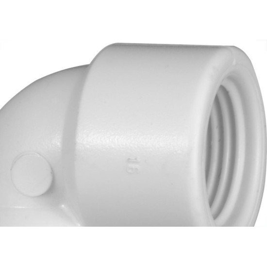 Cotovelo Branco Krona Rosca Rosca 90 X 1'' 258 - Kit C/24 Cotovelo Branco Krona Rosca Rosca 90 X 1'' 258 - Kit C/24