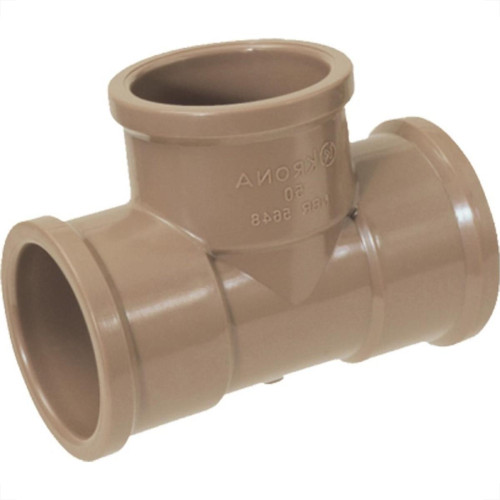 Tee Marrom Krona Liso Liso Liso 75Mm 460 - Kit C/5