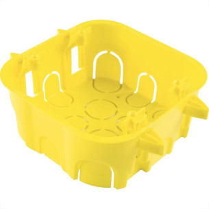 Caixinha Luz Plastica 4X4 Tramontina Amarela Drywal - Kit C/10