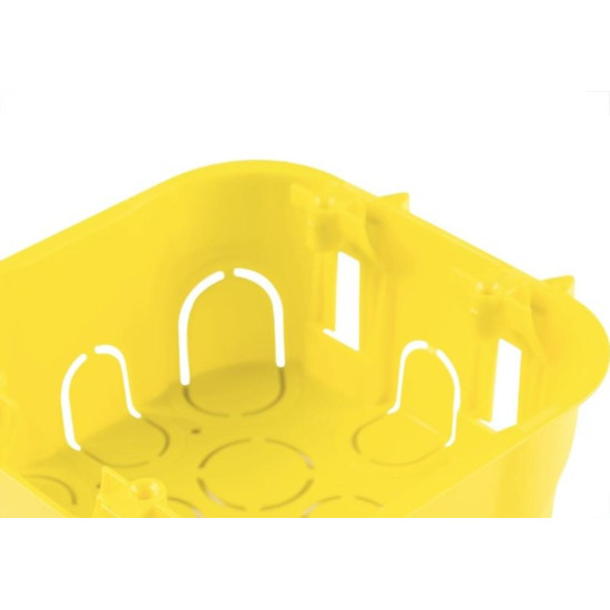 Caixinha Luz Plastica 4X4 Tramontina Amarela Drywal - Kit C/10