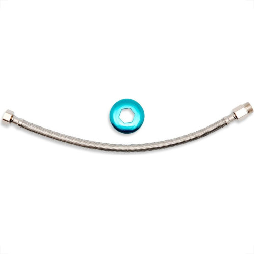 Engate Flexivel Metal Cromado Brasfort Malha Inox 30Cm 7005 Engate Flexivel Metal Cromado Brasfort Malha Inox 30Cm 7005