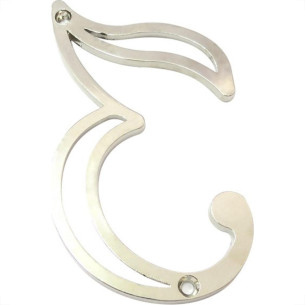 Numero Colonial Zamac Cromado Silvana 3 95585