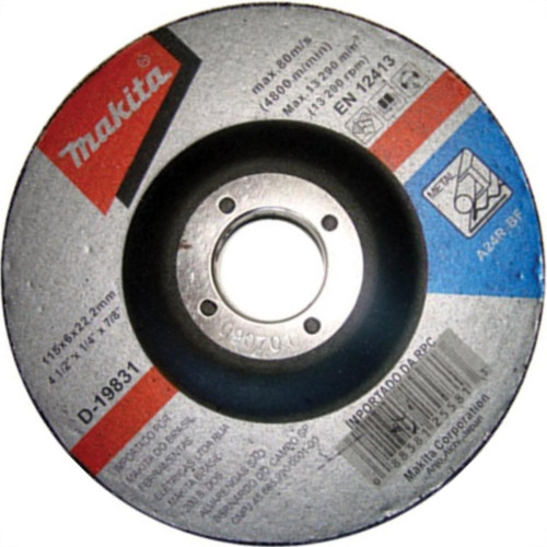 Disco Desbaste Makita Ferro 4.1/2 X 7/8 D-19831-5 - Kit C/5 