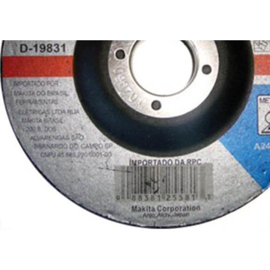 Disco Desbaste Makita Ferro 4.1/2 X 7/8 D-19831-5 - Kit C/5 