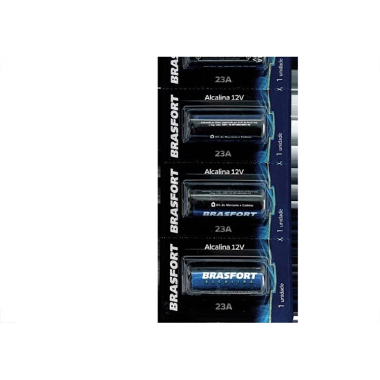Pilha Brasfort Alcalina Mn21 12V Cartela 6305 - Kit C/5  Pilha Brasfort Alcalina Mn21 12V Cartela 6305 - Kit C/5