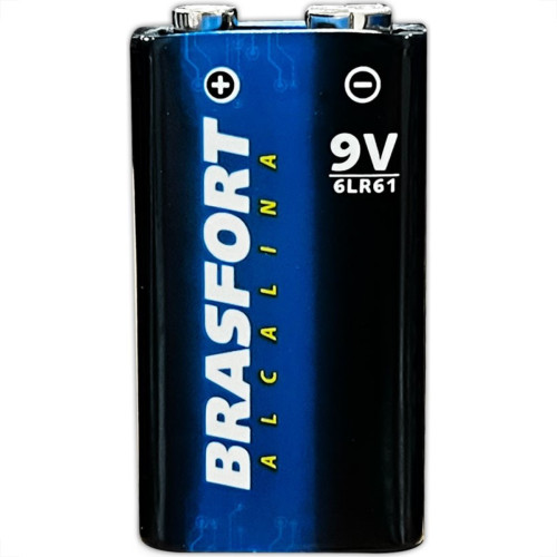 Pilha Brasfort Alcalina Bateria 09V Cartela Com 1 Peca 6304
