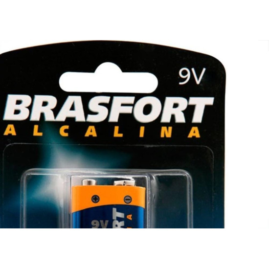 Pilha Brasfort Alcalina Bateria 09V Cartela Com 1 Peca 6304 Pilha Brasfort Alcalina Bateria 09V Cartela Com 1 Peca 6304