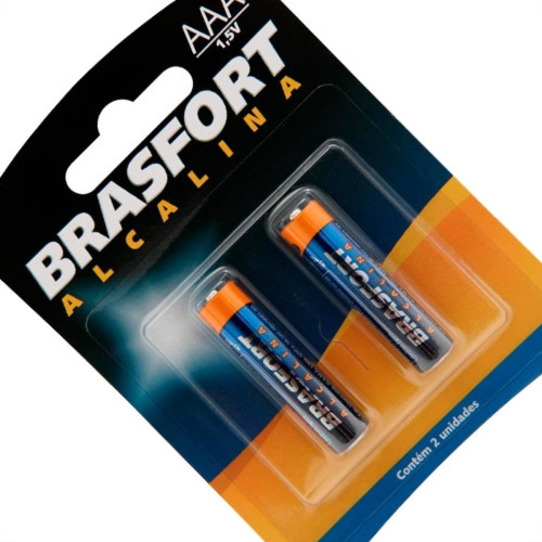 Pilha Brasfort Alcalina Palito ''Aaa'' Cartela 2 Pecas 6300 Pilha Brasfort Alcalina Palito ''Aaa'' Cartela 2 Pecas 6300