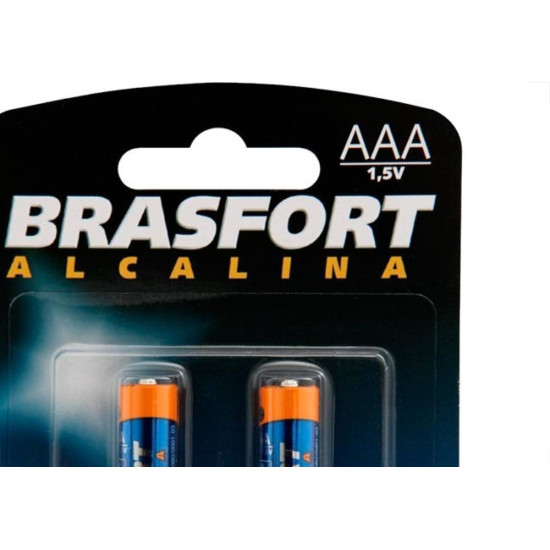 Pilha Brasfort Alcalina Palito ''Aaa'' Cartela 2 Pecas 6300 Pilha Brasfort Alcalina Palito ''Aaa'' Cartela 2 Pecas 6300