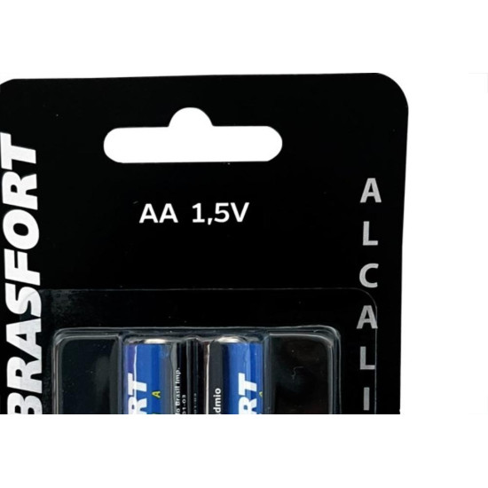 Pilha Brasfort Alcalina Pequena ''Aa'' Cartela 2 Pecas 6301 Pilha Brasfort Alcalina Pequena ''Aa'' Cartela 2 Pecas 6301