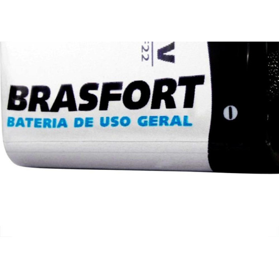 Pilha Brasfort Bateria 09V Com 1 Peca 6312 Pilha Brasfort Bateria 09V Com 1 Peca 6312