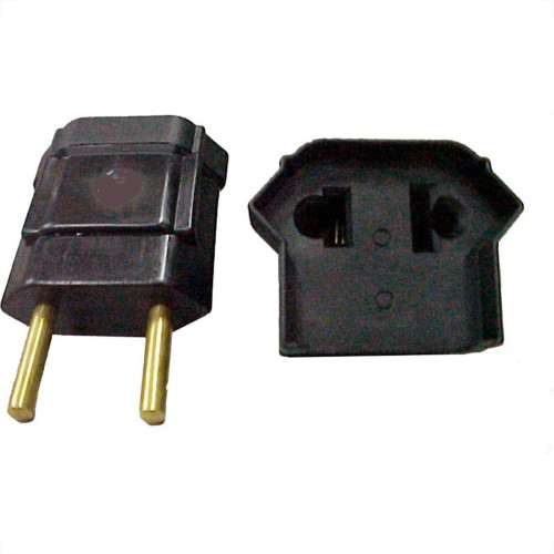 Pino Adaptador (Entrada =2 Redondo/Saida =2 Universal) Fernik Preto 508-1-1 - Kit C/20 Pino Adaptador (Entrada =2 Redondo/Saida =2 Universal) Fernik Preto 508-1-1 - Kit C/20