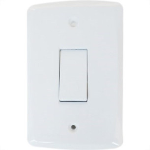 Conjunto Tramontina Lux 4X2 Branco Com Placa (1 Campainha) 