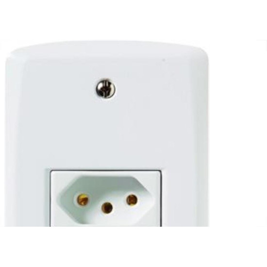 Conjunto Tramontina Lux 4X2 Branco Com Placa (1 Tomada 10A) 