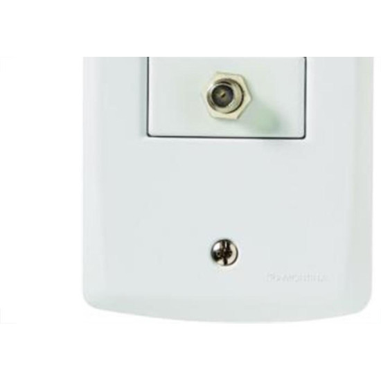 Conjunto Tramontina Lux 4X2 Branco Com Placa (1 Tomada Tv) 