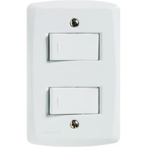 Conjunto Tramontina Lux 4X2 Branco Com Placa (2 Simples) 