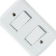 Conjunto Tramontina Lux 4X2 Branco Com Placa (2 Simples) Conjunto Tramontina Lux 4X2 Branco Com Placa (2 Simples)