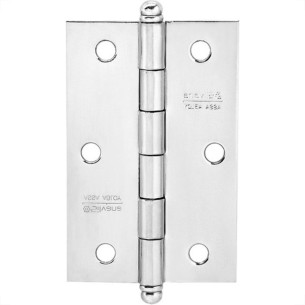 Dobradica Silvana 880 Cromada 3.1/2'' Blister Com 3 Pecas 91474