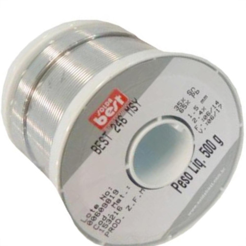 Solda Best Carretel 1,5Mm Verde/Cinza 500G 153216 Solda Best Carretel 1,5Mm Verde/Cinza 500G 153216