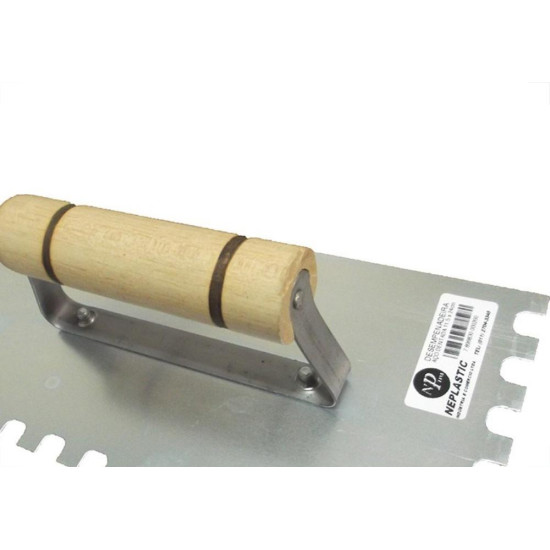 Desempenadeira Aco Neplastic Dentada 12X24Cm 7 - Kit C/12 Desempenadeira Aco Neplastic Dentada 12X24Cm 7 - Kit C/12