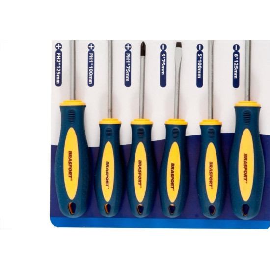 Chave Fenda/Phillips Brasfort Com 06 Pecas 7029 Chave Fenda/Phillips Brasfort Com 06 Pecas 7029