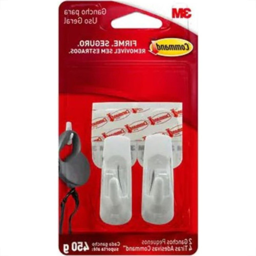 Gancho Adesivo 3M Branco Plastico 450G 2 Pecas H0001932278 Gancho Adesivo 3M Branco Plastico 450G 2 Pecas H0001932278