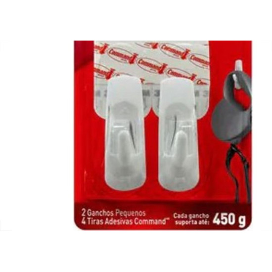 Gancho Adesivo 3M Branco Plastico 450G 2 Pecas H0001932278 Gancho Adesivo 3M Branco Plastico 450G 2 Pecas H0001932278