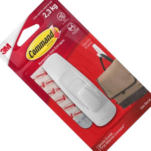 Gancho Adesivo 3M Branco Plastico 2,3 1Kg 1 Peca H0001818105
