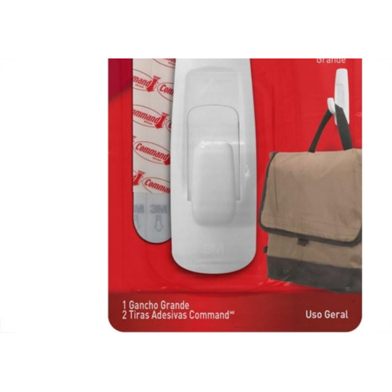 Gancho Adesivo 3M Branco Plastico 2,3 1Kg 1 Peca H0001818105