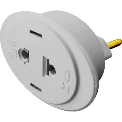 Pino Adaptador (Entrada =2 Redondo/Saida =2 Universal) Asantos Preto 10A 2114 - Kit C/10 Pino Adaptador (Entrada =2 Redondo/Saida =2 Universal) Asantos Preto 10A 2114 - Kit C/10