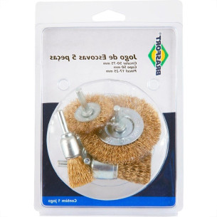 Escova Aco Brasfort Jogo Com 5 Pecas Latonada 7270