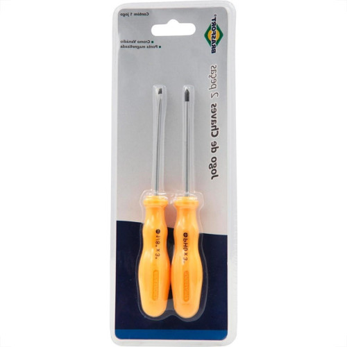 Chave Fenda/Phillips Brasfort 1/8 X 3 Com 02 Pecas 7278 Chave Fenda/Phillips Brasfort 1/8 X 3 Com 02 Pecas 7278