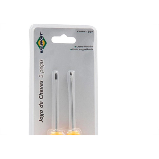 Chave Fenda/Phillips Brasfort 1/8 X 3 Com 02 Pecas 7278 Chave Fenda/Phillips Brasfort 1/8 X 3 Com 02 Pecas 7278
