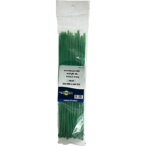 Abracadeira Nylon Brasfort Verde 3,6X300 50 Pecas 7306 Abracadeira Nylon Brasfort Verde 3,6X300 50 Pecas 7306